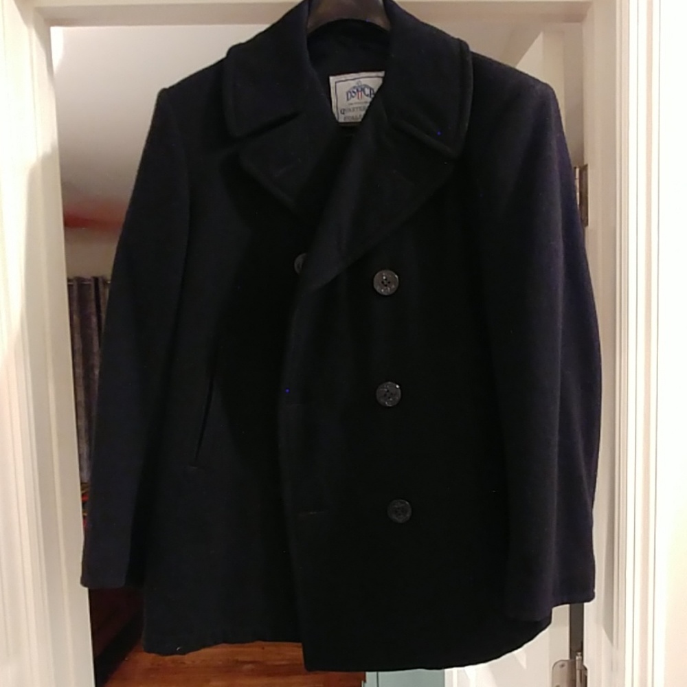 DSCP black pea coat 40S